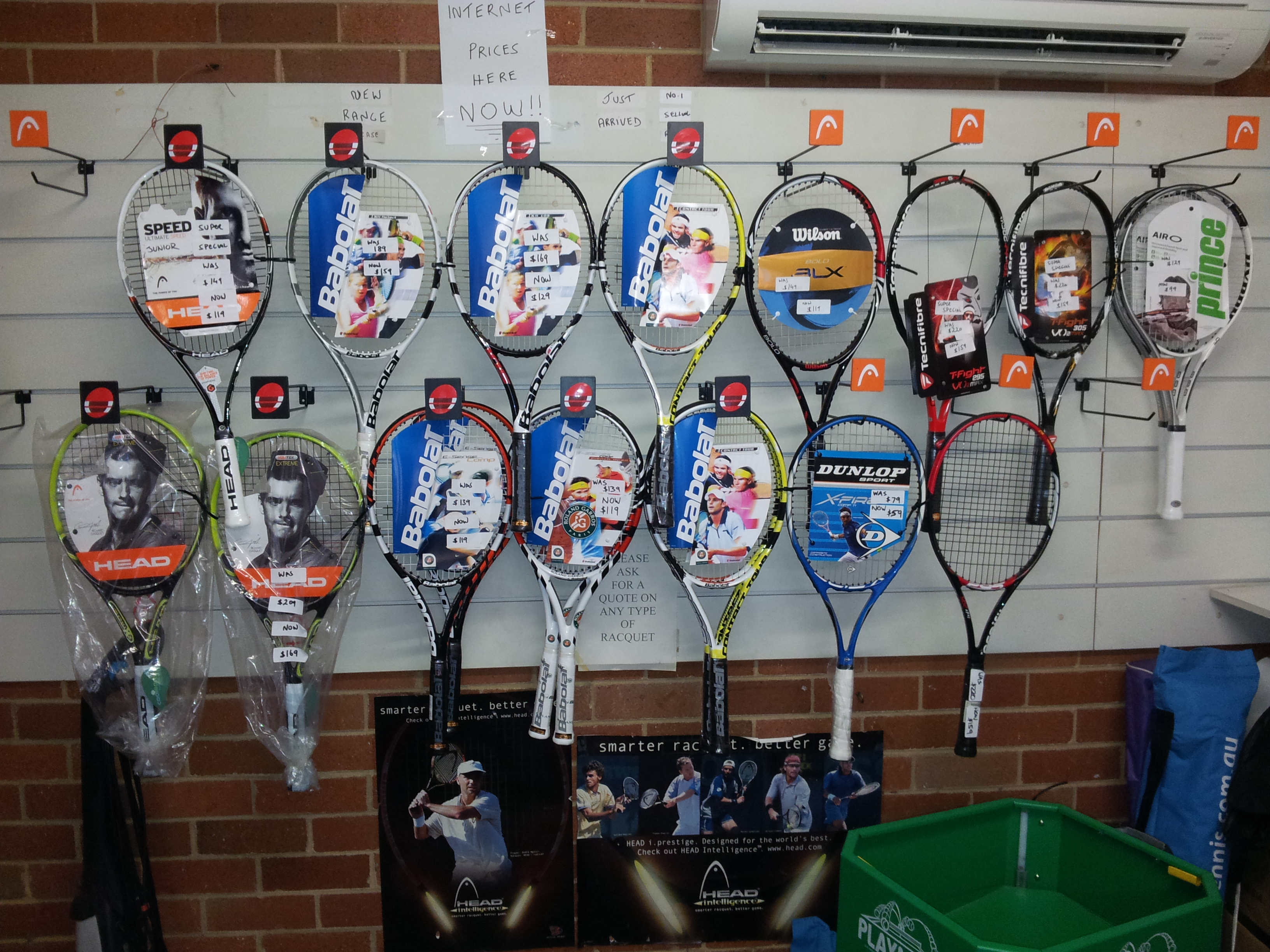 Racket stringing at Auburn Tennis Centre