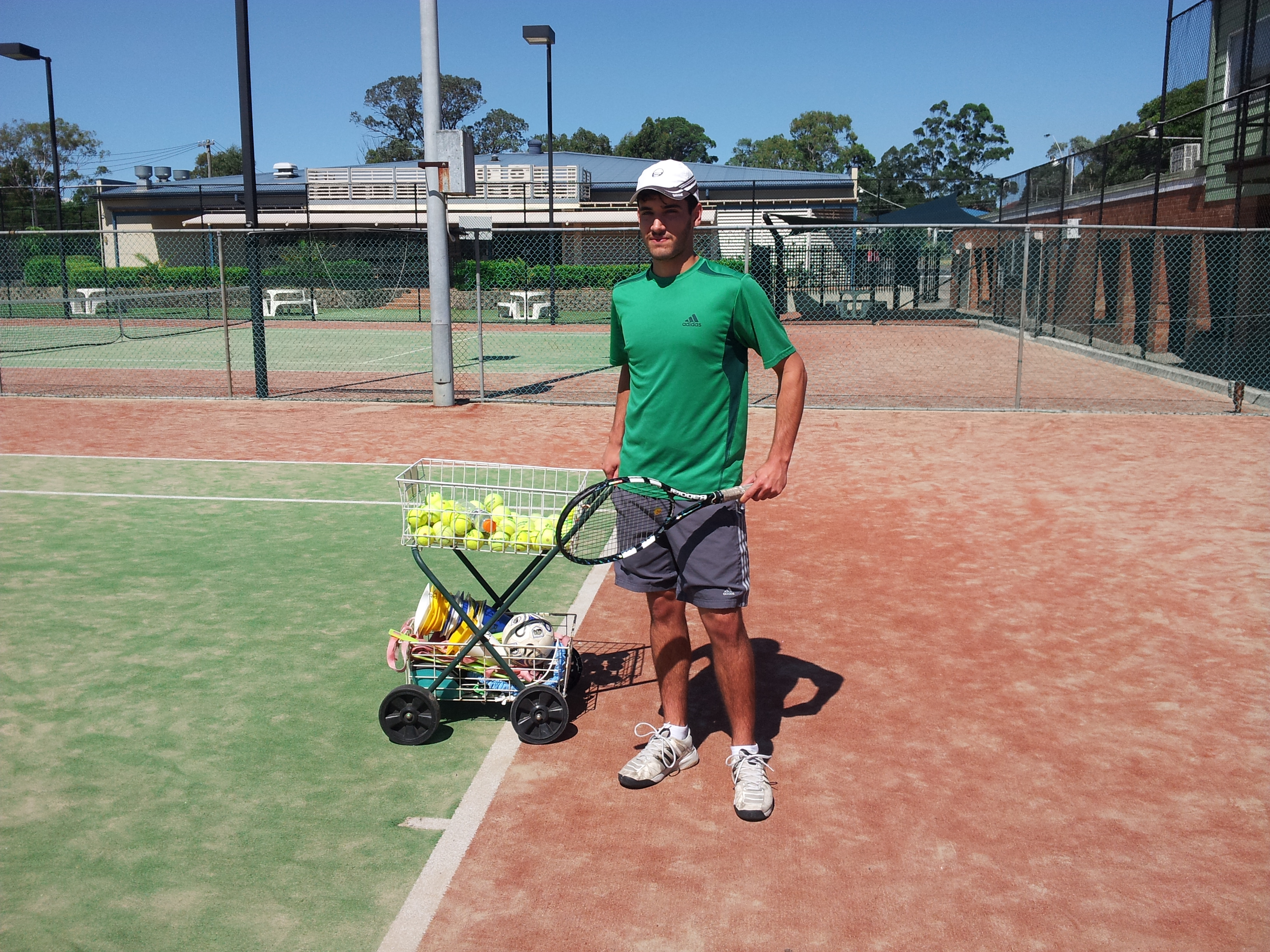 Patrick Curmi coaching juniors at Auburn Tennis Centre